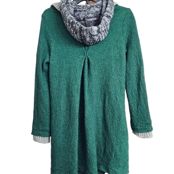 Mystree Wool/Rayon Blend Hooded Toggle Cardigan Sweater, S - Picture 3 of 4